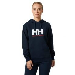 Bluza Damska Helly Hansen Logo 2.0. Niebieskie bluzy damskie Helly Hansen, bez wzorów, casualowe, bez ramiączek, bez kaptura. Za 315.85 zł.