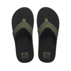 Męskie klapki Reef The Layback. Czarne klapki męskie Reef, bez wzorów, z materiału, bez zapięcia. Za 314.99 zł.