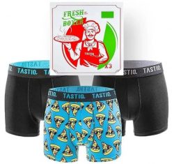 Tastiq bokserki 3-pack w pudełku prezentowym – S. Czarne bokserki męskie Attiq, bez wzorów, z bawełny. Za 130.99 zł.