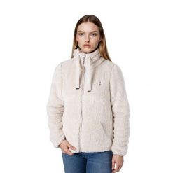 Bluza polarowa damska AULP VISHA ciepła rozpinana ze stójką. Czarne bluzy damskie Aulp, na zimę, s, bez wzorów, z materiału, bez ramiączek, bez kaptura. Za 249.99 zł.