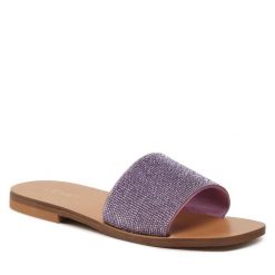 Klapki Liu Jo. Fioletowe klapki damskie Liu Jo, bez wzorów, bez obcasa, bez zapięcia. Za 689.99 zł.
