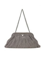 Guess Torebka Zalina Mini HWRY93 50710 Srebrny. Szare torebki wizytowe damskie Guess, z aplikacjami, z tworzywa sztucznego, bez dodatków. Za 549.99 zł.