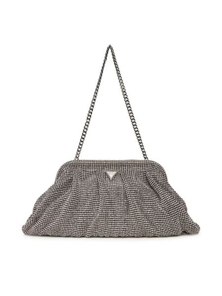 Guess Torebka Zalina Mini HWRY93 50710 Srebrny. Szare torebki do ręki damskie Guess, z aplikacjami, z syntetyku, bez dodatków. Za 419.99 zł.