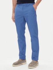 Tommy Hilfiger Chinosy Denton Essential MW0MW40262 Niebieski Straight Fit. Niebieskie eleganckie spodnie męskie Tommy Hilfiger, bez wzorów, z bawełny. Za 339.99 zł.