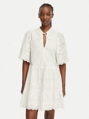 BOSS Sukienka letnia C_Denvita 50559091 Biały Regular Fit. Białe sukienki damskie Boss, na lato, bez wzorów, z bawełny, bez kołnierzyka, bez ramiączek. Za 1,249.00 zł.