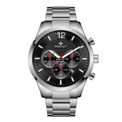 Srebrny Elegancki Zegarek Męski Bransoleta Duży Solidny Perfect Ch01M. Szare zegarki męskie bez wzorów, srebrne. Za 119.99 zł.