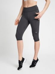 Damskie legginsy 3/4 Newline Hw. Szare legginsy damskie Newline, bez wzorów, z dżerseju. Za 319.00 zł.