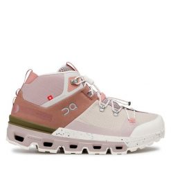 Trekkingi On. Czerwone obuwie sportowe damskie On, bez wzorów, bez zapięcia, trekkingowe. Za 699.99 zł.