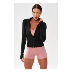 Damska bluza sportowa treningowa Rough Radical Zoya Zip. Czarne bluzy damskie ROUGH RADICAL, bez wzorów, sportowe, bez ramiączek, bez kaptura. Za 179.90 zł.