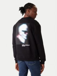 Karl Lagerfeld Jeans Bluza B1M20052 Czarny Regular Fit. Czarne bluzy męskie Karl Lagerfeld Jeans, m, bez wzorów, z bawełny, bez ramiączek, bez kaptura. Za 649.99 zł.