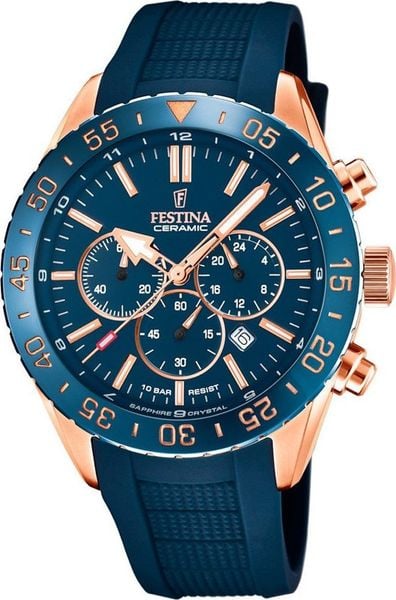 Zegarek Festina Zegarek męski Festina F20516-1 niebieski. Niebieskie zegarki męskie Festina, bez wzorów. Za 679.00 zł.