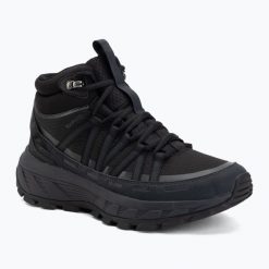 Buty turystyczne damskie Jack Wolfskin Wild Hike Texapore Mid. Czarne obuwie trekkingowe damskie Jack Wolfskin, z materiału, przed kolano, bez zapięcia. Za 629.99 zł.