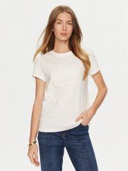 TWINSET T-Shirt 241TP2212 Biały Regular Fit. Białe t-shirty damskie Twinset, xs, bez wzorów, z bawełny, bez kołnierzyka, bez ramiączek. Za 239.99 zł.