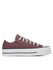 Converse Trampki Chuck Taylor All Star Lift Platform A10647C Bordowy. Czerwone trampki i tenisówki damskie Converse, bez wzorów, z materiału, bez zapięcia. Za 249.99 zł.