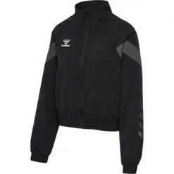 Damska bluza dresowa Hummel Travel. Czarne bluzy damskie Hummel, bez wzorów, z dresówki, casualowe, bez ramiączek, bez kaptura. Za 212.85 zł.