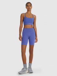 4F Legginsy kolarki treningowe damskie - granatowe XS. Niebieskie legginsy sportowe damskie 4F, s, bez wzorów, z dzianiny, z podwyższonym stanem, krótkie, na fitness i siłownię. Za 99.99 zł.