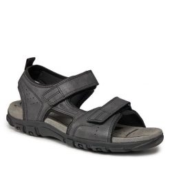 Sandały Geox. Czarne sandały męskie Geox, bez wzorów, bez zapięcia. Za 379.99 zł.
