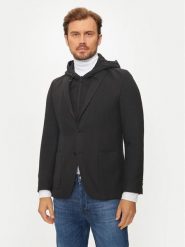 KARL LAGERFELD Marynarka 155384 544016 Czarny Regular Fit. Czarne garnitury męskie KARL LAGERFELD, m, bez wzorów, z poliesteru, bez kołnierzyka, bez ramiączek. Za 2,119.00 zł.