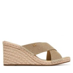 Klapki MICHAEL Michael Kors. Żółte klapki damskie MICHAEL Michael Kors, bez wzorów, bez obcasa, bez zapięcia. Za 376.99 zł.
