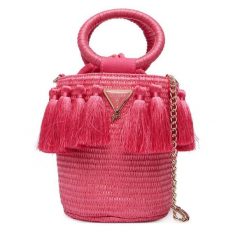 Torebka Guess. Czerwone torebki do ręki damskie Guess, z aplikacjami, bez dodatków. Za 269.99 zł.