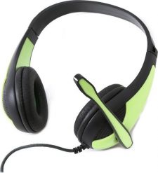 FREESTYLE HI-FI STEREO SŁUCHAWKI NAUSZNE MIC ADAPTER HEADPHONES GREEN [42677] - 5907595426770. Zielone słuchawki nauszne OMEGA. Za 16.59 zł.