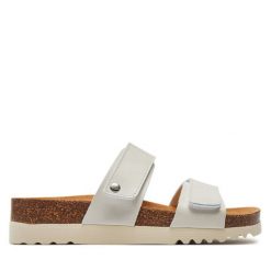 Klapki Scholl. Zielone klapki damskie Scholl, bez wzorów, bez obcasa, bez zapięcia. Za 319.99 zł.