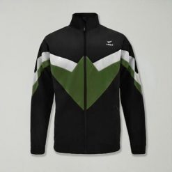 Lekka kurtka Loose do biegania czarno-militarnie zielona. Czarne kurtki sportowe damskie Legea, bez wzorów, bez ramiączek, do biegania. Za 116.00 zł.