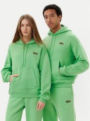 Lacoste Bluza SH2754 Zielony Relaxed Fit. Zielone bluzy męskie Lacoste, m, bez wzorów, z bawełny, bez ramiączek, bez kaptura. Za 399.99 zł.