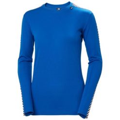 Bluza damska Helly Hansen Lifa Crew. Niebieskie bluzy damskie Helly Hansen, bez wzorów, bez ramiączek, bez kaptura. Za 240.50 zł.
