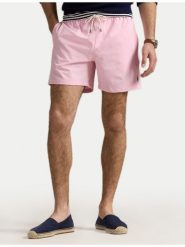 Polo Ralph Lauren Szorty kąpielowe 710957782004 Różowy Classic Fit. Czerwone szorty męskie Polo Ralph Lauren, bez wzorów, z syntetyku. Za 259.99 zł.