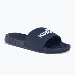 Klapki Kubota Basic. Niebieskie klapki damskie Kubota, bez wzorów, sportowe, bez obcasa, bez zapięcia. W wyprzedaży za 55.99 zł.