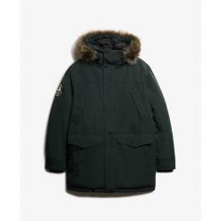 Parka Superdry Everest. Zielone parki męskie Superdry, na zimę, m, bez wzorów, z syntetyku, eleganckie, bez kołnierzyka, bez kaptura. W wyprzedaży za 742.95 zł.