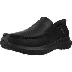 Trampki Skechers Model Slip-ins: Parson-oswin Kolor Czarny. Czarne trampki i tenisówki damskie Skechers, bez wzorów, z tkaniny, bez zapięcia. Za 389.99 zł.