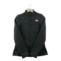 Second life - Kurtka polarowa damska z wysokim kołnierzem czarna - Jak nowy. Czarne kurtki sportowe damskie The North Face, l, bez wzorów, z materiału, bez ramiączek, bez kaptura, trekkingowe. Za 168.96 zł.
