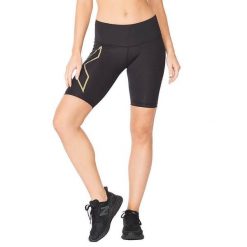 Damskie spodenki kompresyjne o średnim kroju 2XU Light Speed. Czarne bielizna sportowa damska 2XU, xl, bez wzorów. Za 449.50 zł.