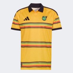 Koszulka piłkarska replika Jamajka 2026 ADIDAS domowa. Bluzki damskie Adidas, xl, bez wzorów, eleganckie, bez kołnierzyka, bez ramiączek. Za 449.98 zł.