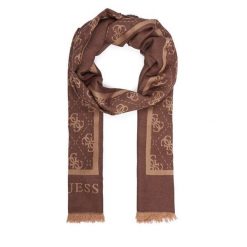 Szal Guess. Brązowe szaliki damskie Guess, z aplikacjami. Za 234.99 zł.