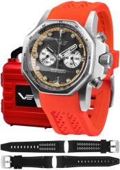Zegarek męski Vostok Europe VK64-640A698SR czerwony. Czerwone zegarki męskie Vostok Europe, bez wzorów. Za 6,384.44 zł.