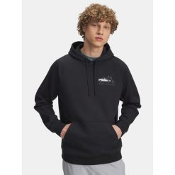 Bluza Męska Under Armour Z Kapturem Szara Rival Fleece Hbr Logo Hd. Czarne bluzy męskie Under Armour, m, bez wzorów, sportowe, bez ramiączek, z kapturem. Za 159.99 zł.