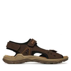Sandały Manitu. Brązowe sandały męskie Manitu, bez wzorów, bez zapięcia. Za 259.99 zł.