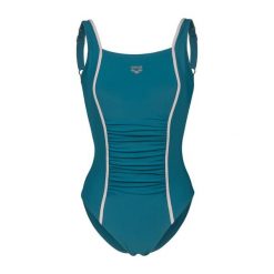 Strój kąpielowy damski treningowy basenowy modelujący plażowy Arena Amelia. Niebieskie stroje kąpielowe damskie ARENA, s, bez wzorów. Za 259.99 zł.