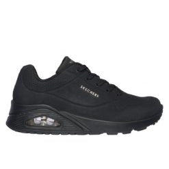Buty do chodzenia damskie Skechers Uno Everywear. Czarne obuwie sportowe damskie Skechers, bez wzorów, z materiału, bez zapięcia, trekkingowe. Za 408.00 zł.