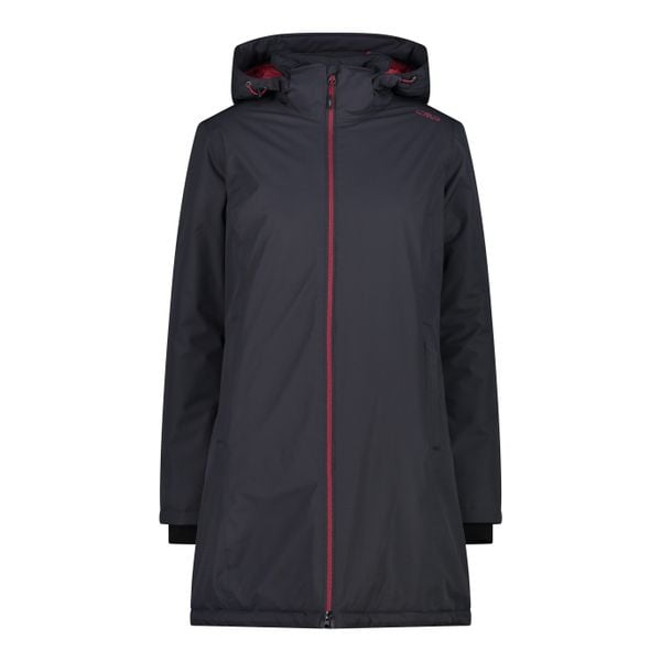 Parka dla kobiet CMP. Niebieskie parki damskie CMP, bez wzorów, z materiału, z kapturem. Za 398.00 zł.