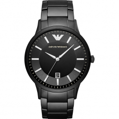 Zegarek EMPORIO ARMANI - Renato AR11079 Black/Black. Czarne zegarki męskie Emporio Armani, bez wzorów. Za 1,149.00 zł.
