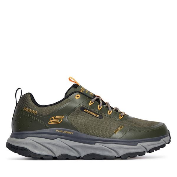 Trekkingi Skechers. Brązowe buty zimowe męskie Skechers, bez wzorów, bez obcasa, bez zapięcia. Za 309.99 zł.