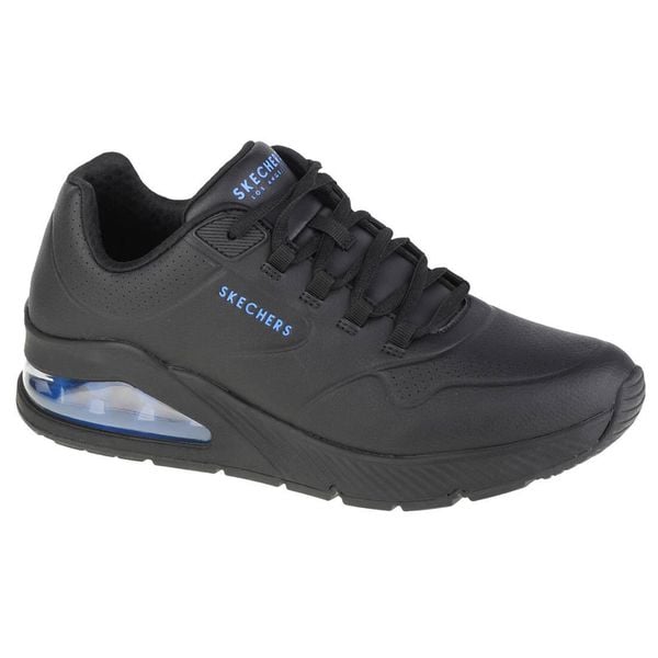 Buty do chodzenia męskie, Skechers Uno 2. Czarne buty sportowe męskie Skechers, bez wzorów, bez zapięcia, trekkingowe. Za 385.00 zł.