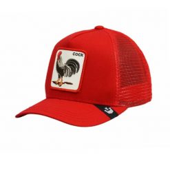 Czapka z daszkiem Goorin Bros. The Cock Trucker 101-0378-RED. Czerwone czapki damskie Goorin Bros, bez wzorów. Za 159.00 zł.