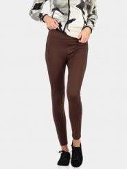 Legginsy damskie Luhta Ikkamo. Brązowe legginsy damskie Luhta, s, bez wzorów, z materiału, do biegania. Za 339.00 zł.