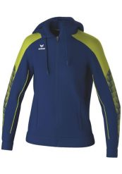 Damska bluza dresowa z kapturem Erima Evo Star. Niebieskie bluzy damskie Erima, bez wzorów, z dresówki, eleganckie, bez ramiączek, z kapturem. Za 243.00 zł.