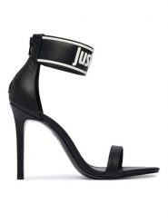 Just Cavalli Sandały 80RA3S26 ZSE28 Czarny. Czarne sandały damskie Just Cavalli, bez wzorów, ze skóry, bez obcasa, na szpilce, bez zapięcia. Za 896.99 zł.